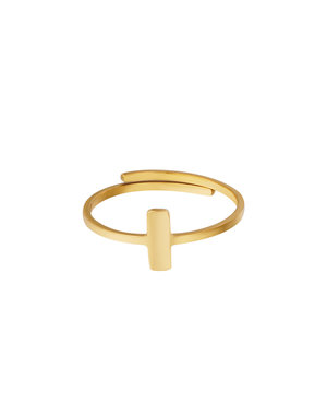 Yehwang Minimalistische ring rechthoek | Goud