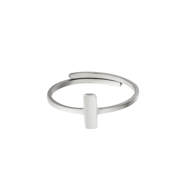 Yehwang Minimalistische ring rechthoek | Zilver