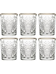 Libbey Libbey Hobstar Glas | Helder met goud  - 6 stuks