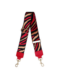 Yehwang Schoudertas band - Bag strap - Zebra | Rood