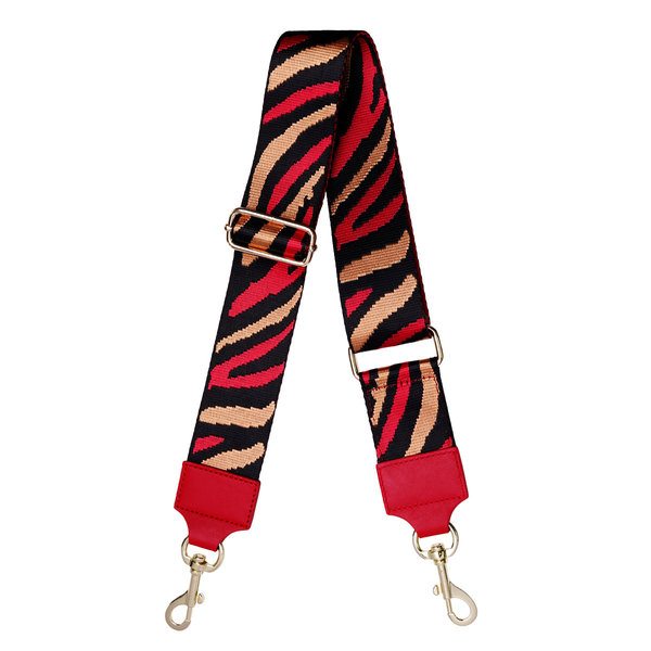 Yehwang Schoudertas band - Bag strap - Zebra | Rood