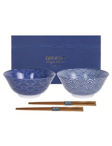 Tokyo Design Tokyo Design Nippon Toya Waves Blauw | Set 2 - Groot