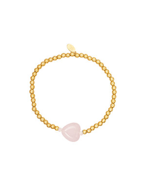 Yehwang Armband Summergirls hartje  | Roze