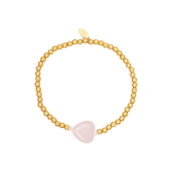 Yehwang Armband Summergirls hartje  | Roze