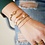 Yehwang Armband Kapittelslot | Goud-Roze