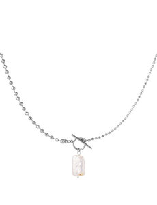 Yehwang Ketting Kapittelslot Parel | Zilver