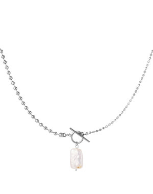 Yehwang Ketting Kapittelslot Parel | Zilver