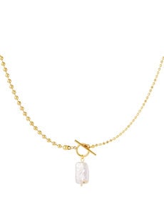 Yehwang Ketting Kapittelslot Parel | Goud