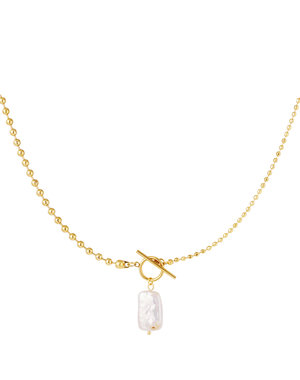 Yehwang Ketting Kapittelslot Parel | Goud