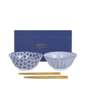 Tokyo Design Tokyo Design Nippon Toya Stripes  Blauw | Set 2 - Groot