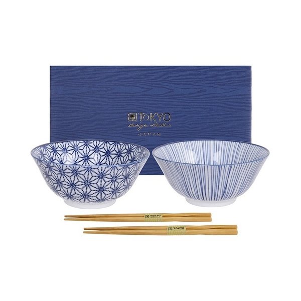 Tokyo Design Tokyo Design Nippon Toya Stripes  Blauw | Set 2 - Groot