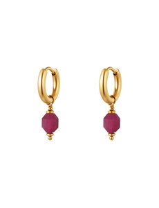 Yehwang Oorbellen Classy | Fuchsia