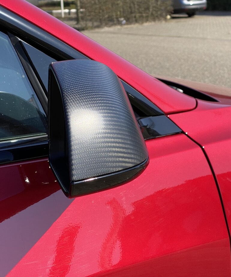 Autoparts Carbon Spiegelkappen (mat) Tesla model 3