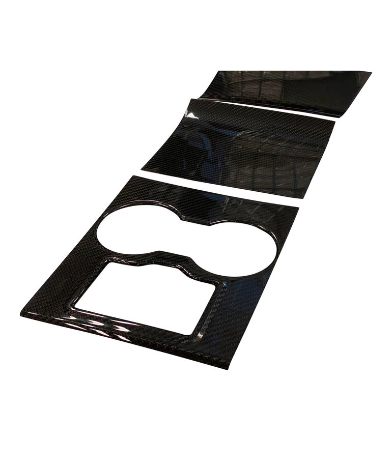 Autoparts 3 delige set Carbon middenconsole (glanzend)