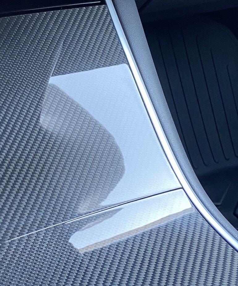 Autoparts 3 delige set Carbon middenconsole (glanzend)