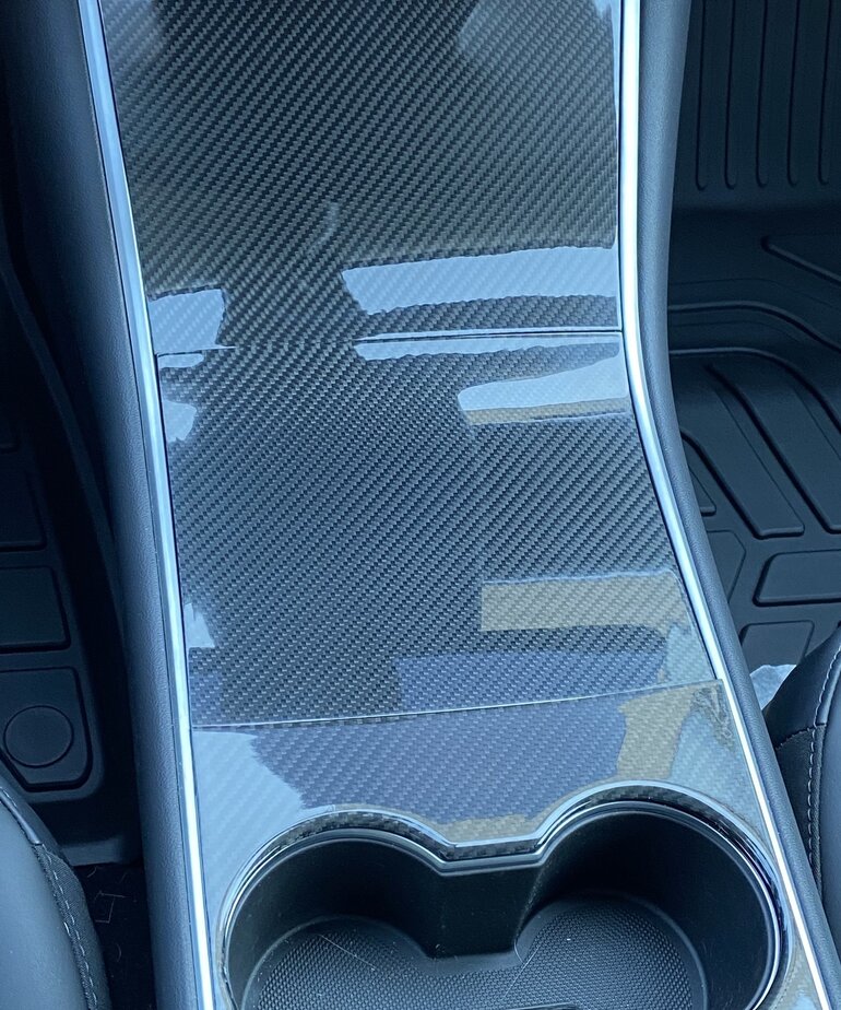 Autoparts 3 delige set Carbon middenconsole (glanzend)