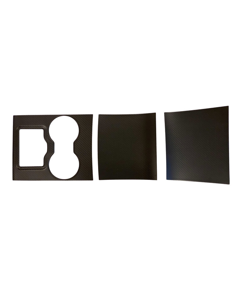 Autoparts 3 delige set Carbon middenconsole (mat)