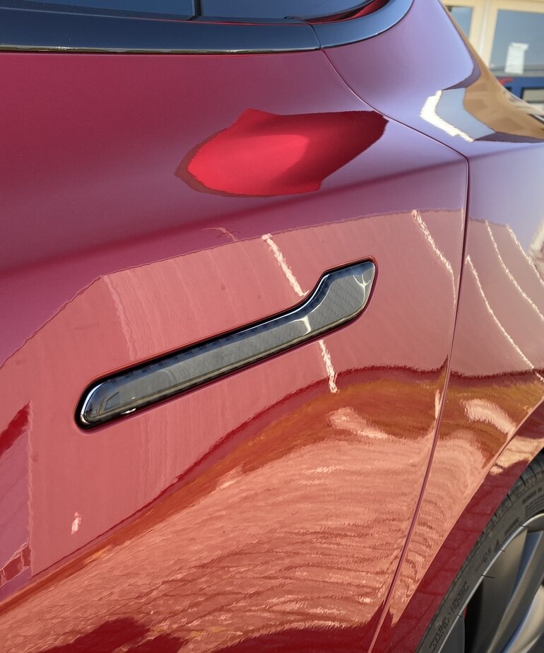 Autoparts 4 delige set deurhendel covers echt carbon