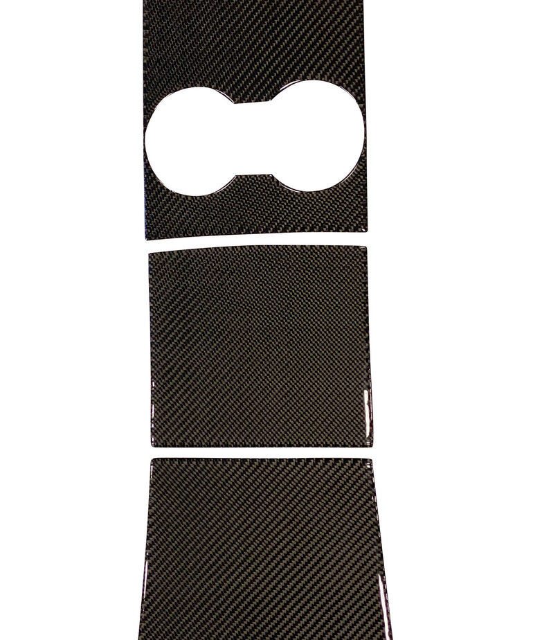 Autoparts 3 delige set Carbon middenconsole afwerking