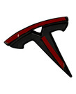 Autoparts Carbonlook stuurwiel logo Model 3