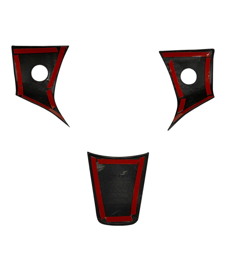 Autoparts 3 delige set carbonlook stuurwieldelen