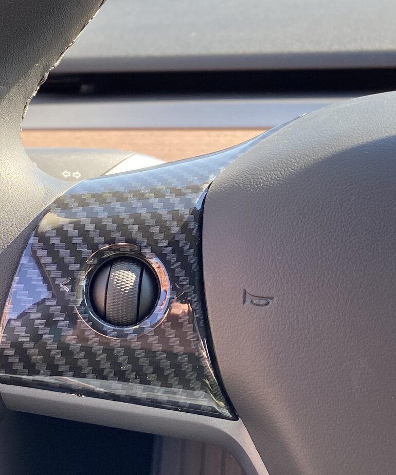 Autoparts 3 delige set carbonlook stuurwieldelen