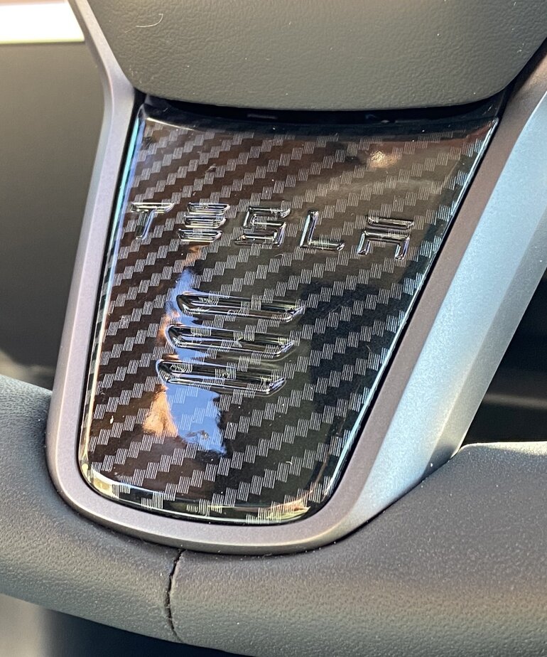 Autoparts 3 delige set carbonlook stuurwieldelen