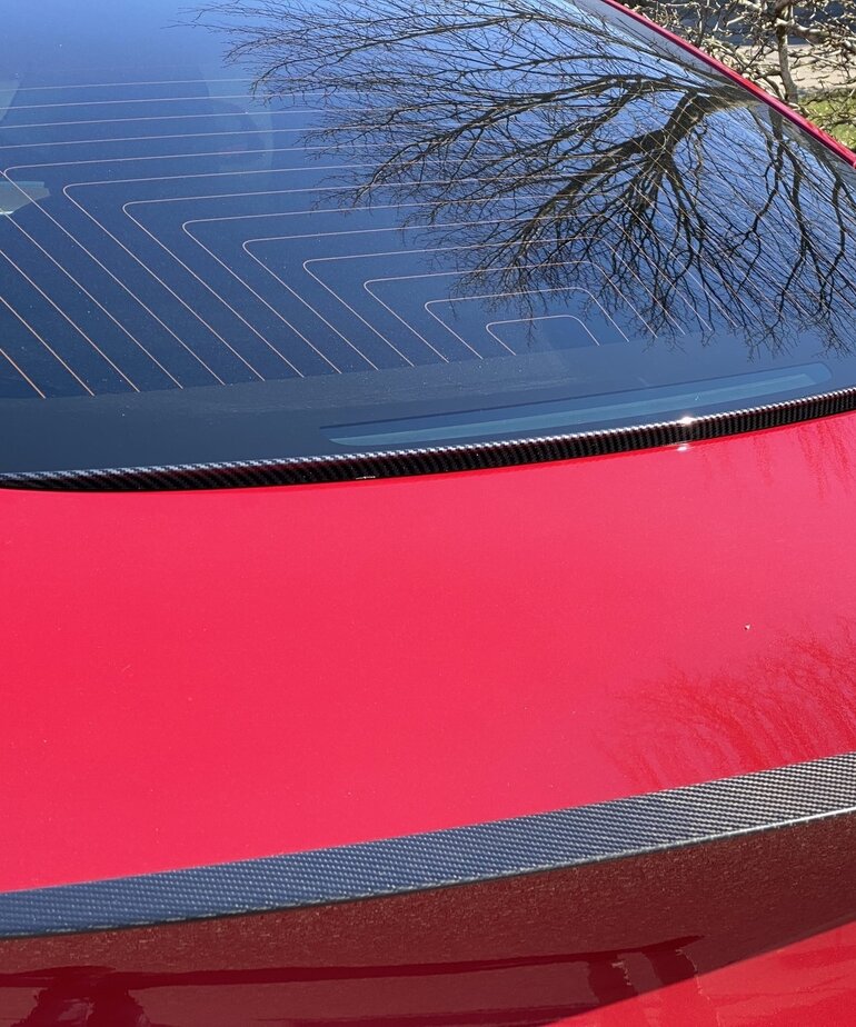Autoparts Spoiler voor boven de kofferbakrand van de Tesla Model 3