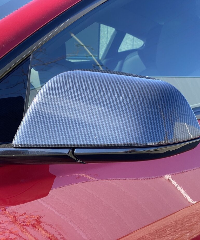 Autoparts 2 delige set spiegelkappen van kunststof