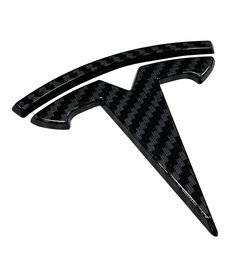 Autoparts TESLA Model 3 sticker logo voor motorkap in carbon look