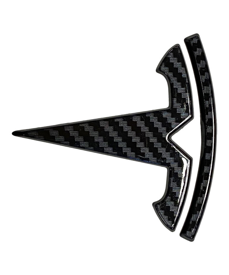 Autoparts TESLA model 3 logo sticker voor motorkap in Carbon look