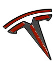 Autoparts TESLA model 3 logo sticker voor motorkap in Carbon look