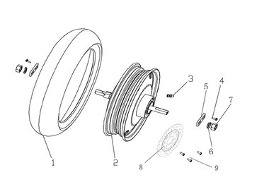 E-Tennis - Rear wheel (P1)