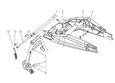 E-Tennis - Rear swing arm (P5)