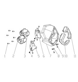 Velocifero Support de fixation de phare (Gauche) (6)