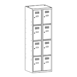 De Raat Lockerkast Sus 324 W 8 vaks