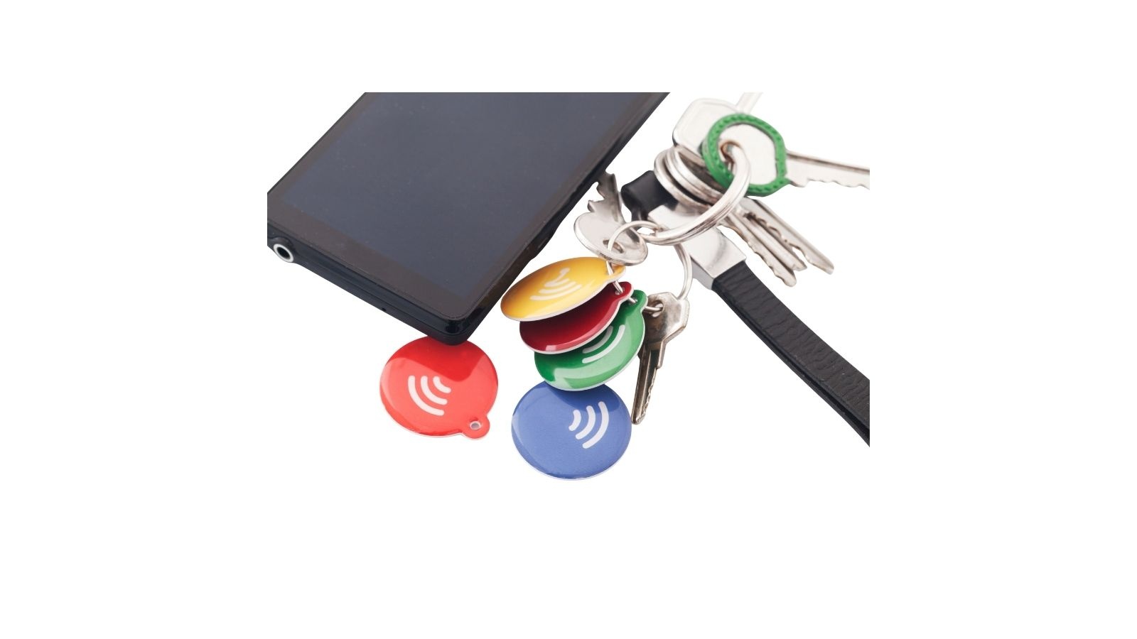 NFC tags sleutelbos en telefoon