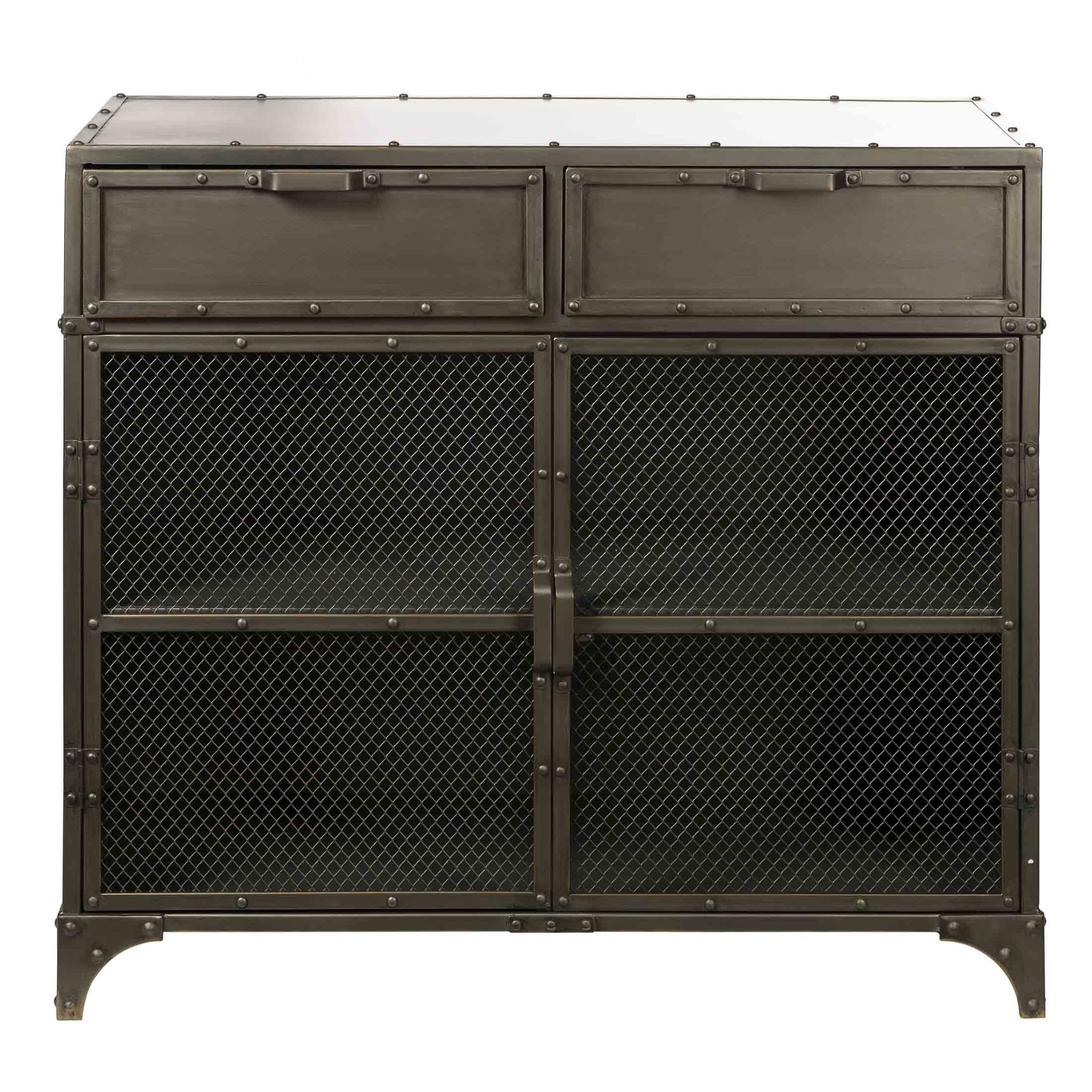 Flurschrank Grau Metall | Industrielle Möbel - Rootsmann