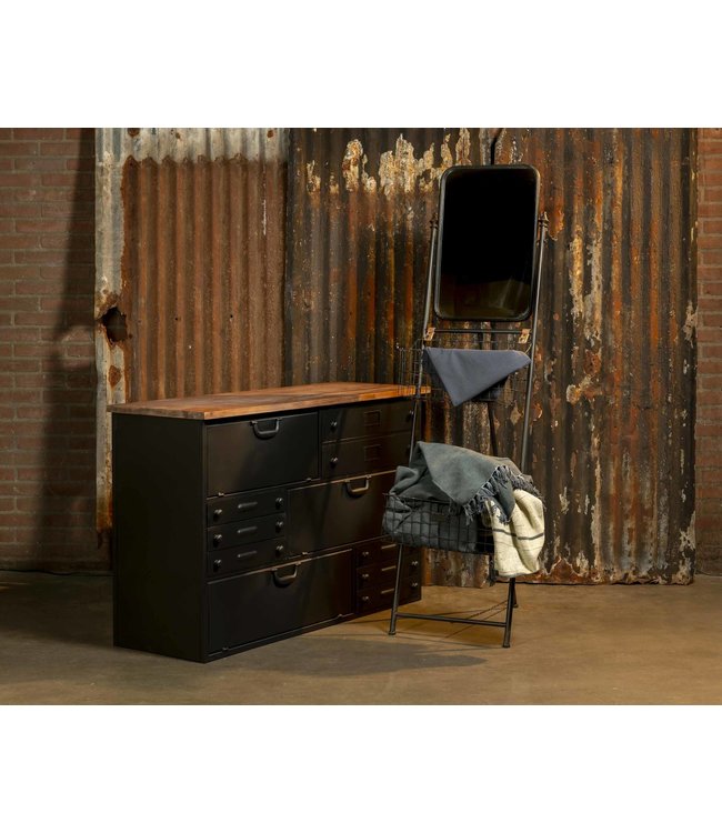 Spiegel mit Aufbewahrungskörben | Vintage-Deko - Rootsmann