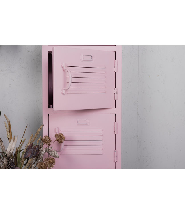 Rootsmann Schließfachschrank Bulky 4 Türen | Rosa