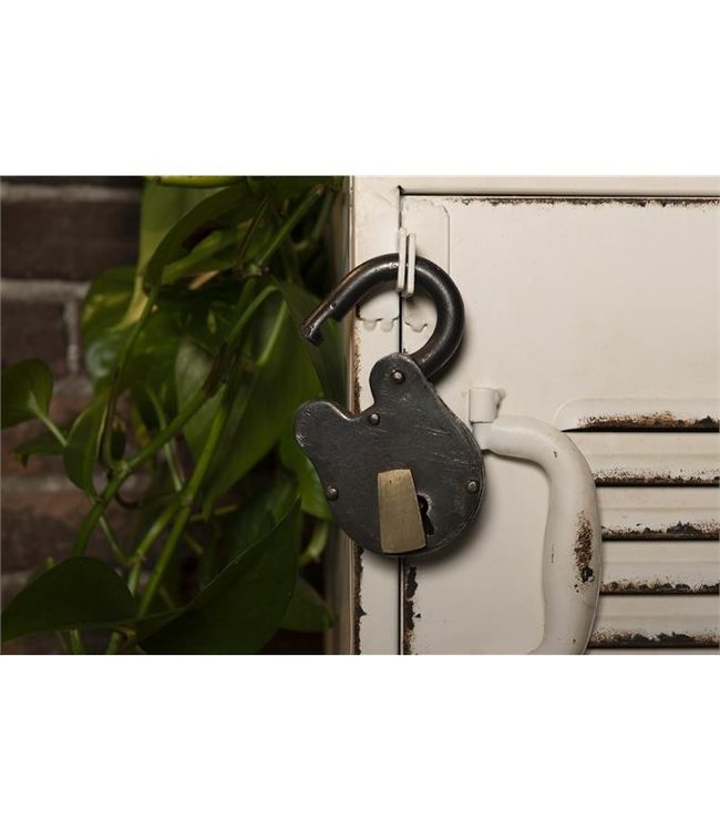 Rootsmann Schließfachschrank Bulky 4 Türen | Weiß mit Schloss