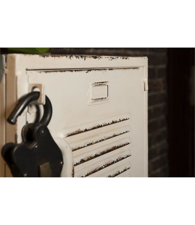 Rootsmann Schließfachschrank Bulky 4 Türen | Weiß mit Schloss