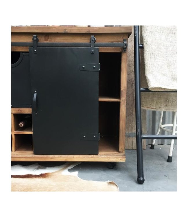 Rootsmann Weinschrank mit Schiebetür 2.0 Braun