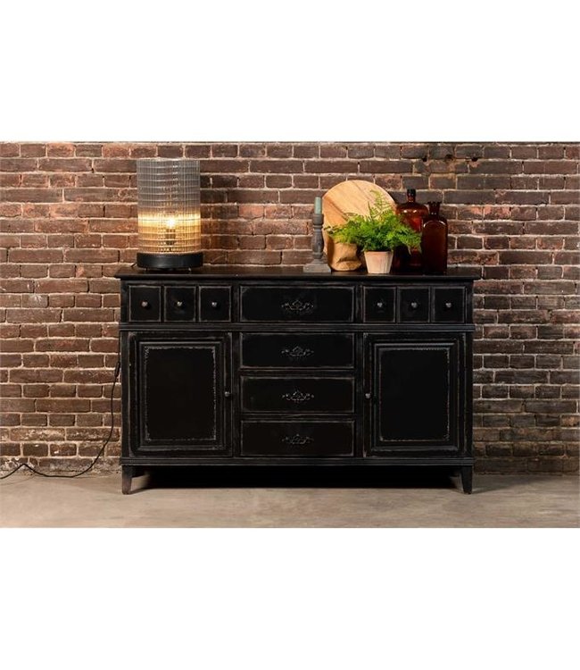 Rootsmann Industrielles Sideboard aus Holz | Schwarz