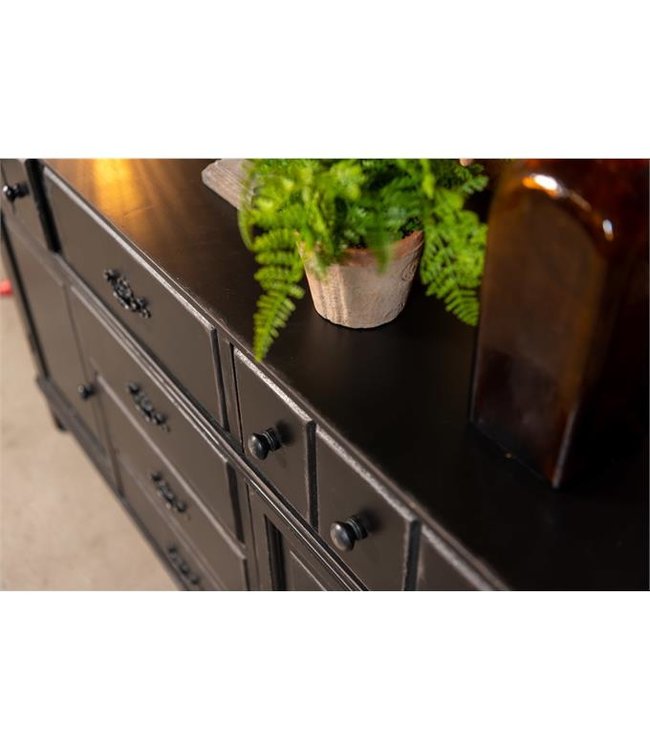 Rootsmann Industrielles Sideboard aus Holz | Schwarz