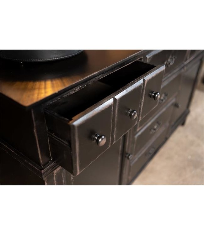 Rootsmann Industrielles Sideboard aus Holz | Schwarz