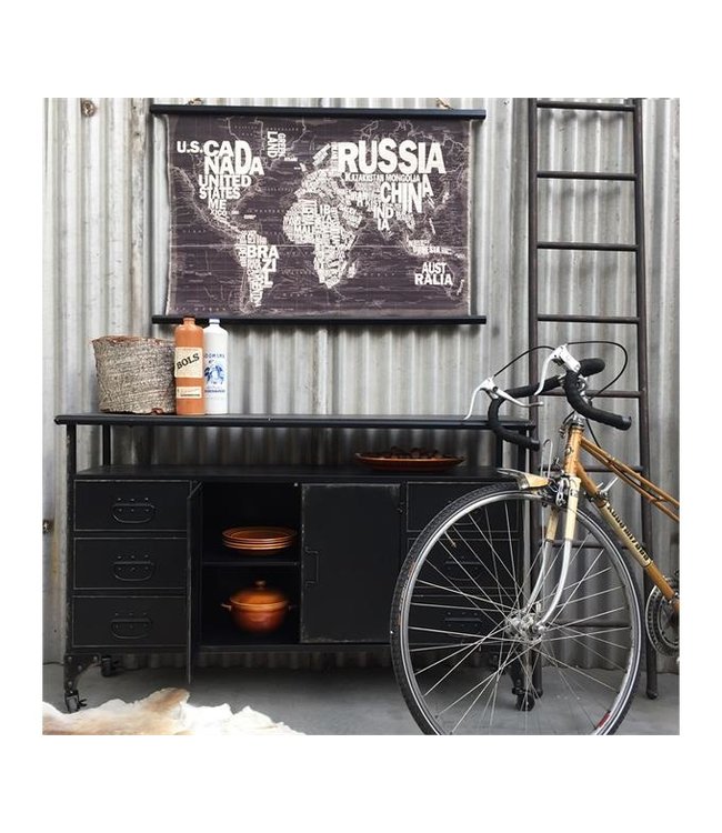 Rootsmann New Vintage-Schrank | Schwarz