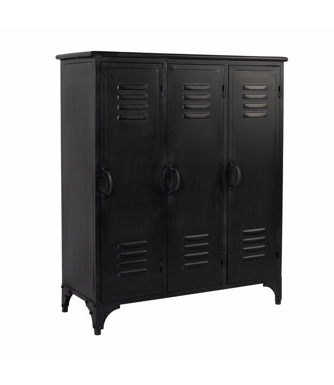 Rootsmann Industrial Schließfachschrank 3 Türen | Schwarz