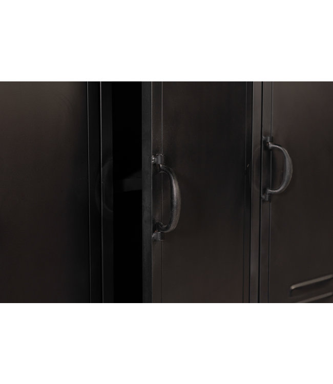 Rootsmann Industrial Schließfachschrank 3 Türen | Schwarz