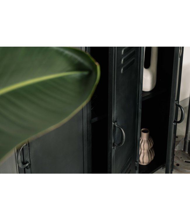 Rootsmann Industrial Schließfachschrank 3 Türen | Schwarz